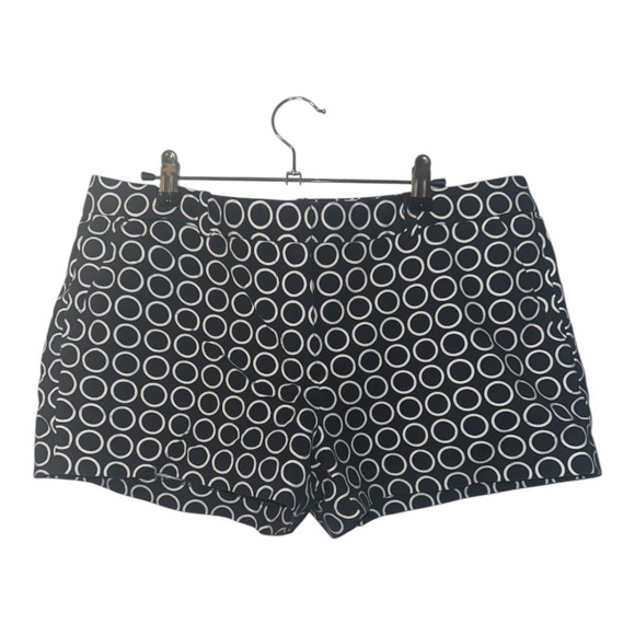 Michael Kors Blue/White Patterned Mini Shorts, Size 12 - Picture 1 of 9